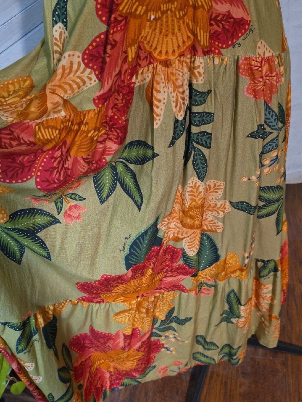 FARM Rio Brazil Arara Em Flor Floral Cutout Maxi Dress Medium - Picture 5 of 7